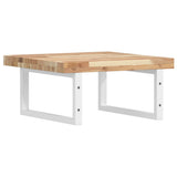 Basin Shelf Wall Mounted Steel and Solid Wood Acacia 3302764