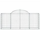 Arched Gabion Baskets 4 pcs 200x50x80/100 cm Galvanised Iron 3146301