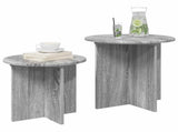 Side Table Set with Storage 2 pcs Grey Sonoma Engineered Wood 8001016