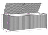 Garden Storage Box Mix Beige 283L Poly Rattan 365315