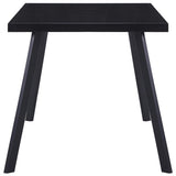 ZNTS Dining Table Black 180x90x75 cm Tempered Glass 281875