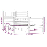 Bed Frame without Mattress Solid Wood 140x200 cm 3101088