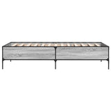 Bed Frame Grey Sonoma 80 x 200 cm Engineered Wood 8009122