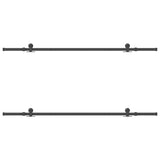 Sliding Door Hardware Kit 213,5 cm Steel Black 3295728