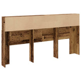 Headboard Cabinet Old Wood 200x19x103,5 cm Engineered Wood 856874
