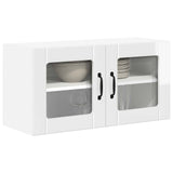 Wall Glass Cabinet LUCCA High Gloss White 80 x 31 x 40 cm 884949