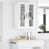 Wall Glass Cabinet LUCCA High Gloss White 60 x 31 x 80 cm 885089