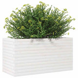 Garden Planter White 90x40x45.5 cm Solid Wood Pine 847269