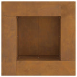 Fire Pit Brown 60 x 60 x 30 cm Weathering Steel 858955