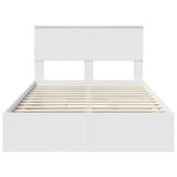 Storage Bed with Headboard White 120 x 200 cm Engineered Wood 3410812