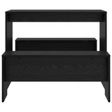 Dining Set 2 pcs Black oak Engineered Wood 875221