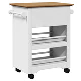 Kitchen Trolley BODO White and Brown 67.5x45x80 cm 4016879