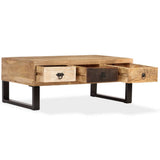 Coffee Table Natural Wood Solid Mango Wood Medium Coffee Table 244942