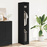 Wardrobe Black 30x50x200 cm Engineered Wood 3307775
