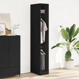 Wardrobe Black 30x50x200 cm Engineered Wood 3307775