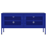 TV Cabinet Navy Blue 105x35x50 cm Steel 336235