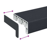 Window Sill Anthracite with wood grain 120 x 15 x 4.5 cm PVC 42046948