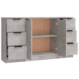 Sideboards 3 pcs Concrete Grey Engineered Wood 3115839