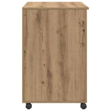Desk with Wheels Artisan Oak 91 x 50 x 77 cm Engineered Wood 869537