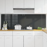 Kitchen Backsplash 2 pcs Dark Grey 90 x 60 cm Tempered Glass 3415466