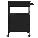 Kitchen Trolley Black 56x43x89.5 cm Engineered Wood 842391