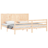 Bed Frame without Mattress 200x200 cm Solid Wood 3194526