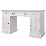 Double Pedestal Desk White 140x48x80 cm 244370