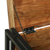 Storage Box Brown and Black 60 x 40 x 41 cm Solid Acacia Wood 4016753