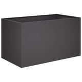 Garden Planter 2 pcs Black 100 x 50 x 50 cm Cold-rolled Steel 8005275