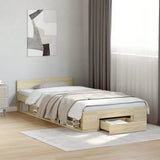 Bed Frame with Drawer without Mattress Sonoma Oak 90x190 cm Single 3280785