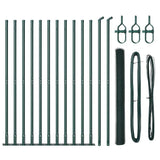 Welded Wire Fence with Concrete Base 25 x 1.5 m 3353528