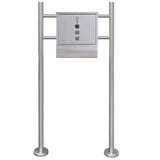 Mailbox on Stand Stainless Steel 271743