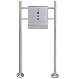 Mailbox on Stand Stainless Steel 271743