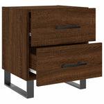 ZNTS Bedside Cabinet Brown Oak 40x35x47.5 cm Engineered Wood 827370