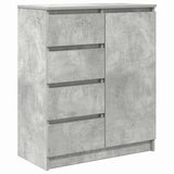 Sideboard with Drawers Concrete Grey 71x35x84 cm Engineered Wood 861583