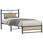 Bed Frame without Mattress Sonoma Oak 90x200 cm Engineered Wood 4106955