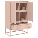 Highboard Pink 68x39x111.5 cm Steel 846609