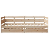 Daybed with Drawers without Mattress 80x200 cm Solid Wood 3302116