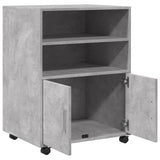 Rolling Cabinet Concrete Grey 60x48x81 cm Engineered Wood 853167