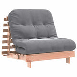 Futon Sofa Bed with Mattress 80x206x11 cm Solid Wood Douglas 846759