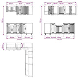 11 Piece Kitchen Cabinet Set "Lucca" White Engineered Wood 3314921