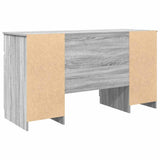 Desk with Drawer Grey sonoma 140 x 49 x 76 cm Engineered wood 3328512