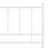 Bed Frame without Mattress White Metal 120x200 cm 324953