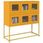 ZNTS Sideboard Mustard Yellow 100.5x39x107 cm Cold-rolled Steel 853425