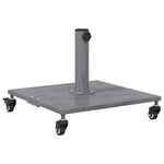 Outdoor Umbrella Base Dark grey wood look 45 x 45 x 31 cm Steel 42009948