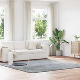 Shaggy Rug High Pile NAVARRA Light Grey 240x240 cm Polyester 4102890