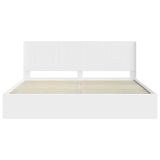 Bed Frame with Storage and Headboard White 200 x 200 cm 3413917