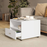 Coffee Table White 55x55x40 cm Engineered Wood 810926