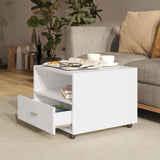 Coffee Table White 55x55x40 cm Engineered Wood 810926
