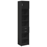 Slim Storage Cabinet Black 45x42.5x225 cm Engineered Wood 3281295